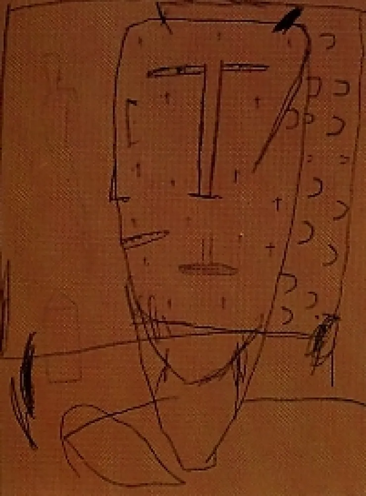 Litografia Brown - Self portrait 4