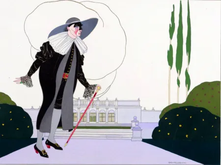 Estêncil Brunelleschi - Le Docteur Ballanzone (de Masques et de la Comédie Italienne - 1914)