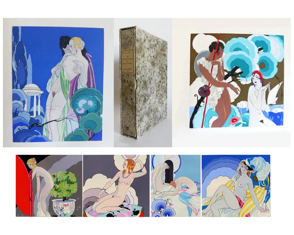 Livro Ilustrado Brunelleschi - Pierre Louÿs : LES AVENTURES DU ROI PAUSOLE. Avec 17 pochoirs hors-texte (Paris 1930)