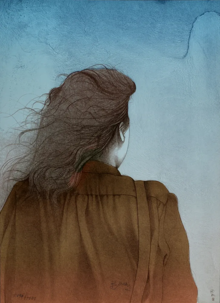 Litografia Bruni - Solitudine, 1982 - Hand-signed