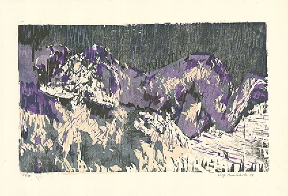 Xilogravura Buchholz - Liegende / Reclining Woman