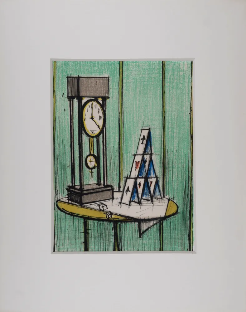 Litografia Buffet - Château de cartes, 1979