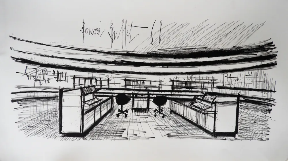 Litografia Buffet - Control Room, Siemens,