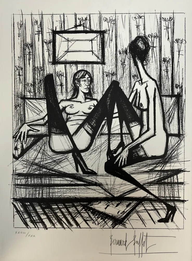 Litografia Buffet - Jeux de Dames