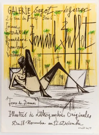 Litografia Buffet - Jeux de Dames