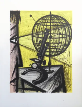 Litografia Buffet - Le Microscope