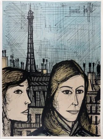 Litografia Buffet - Les Parisiennes, 1958