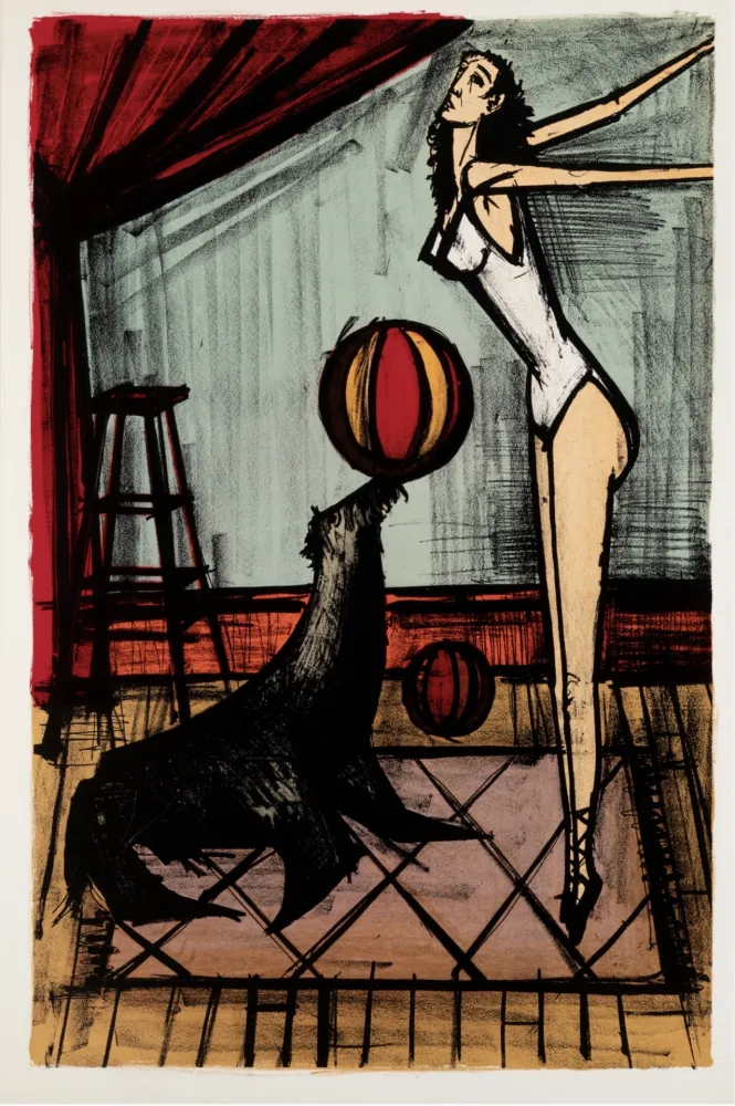 Litografia Buffet - L'Otarie, 1968