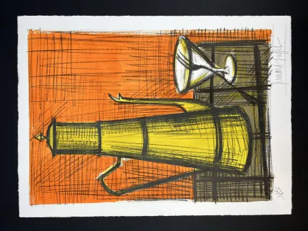 Litografia Buffet - NATURE MORTE A LA CAFETIERE