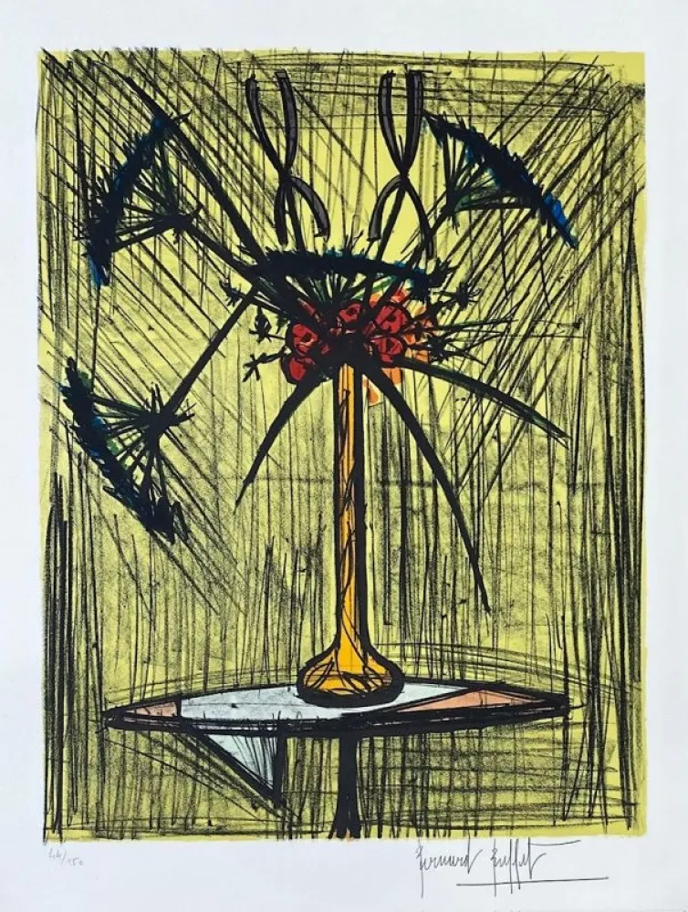 Litografia Buffet - Ombelles et Iris 