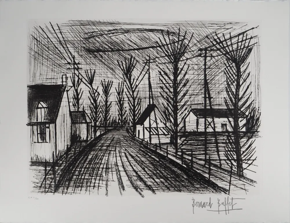 Gravura Buffet - Route de village