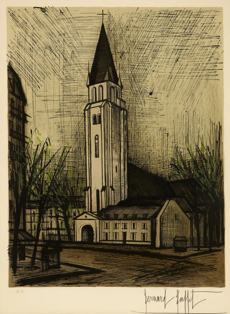 Litografia Buffet - Saint-Germain-des-Prés