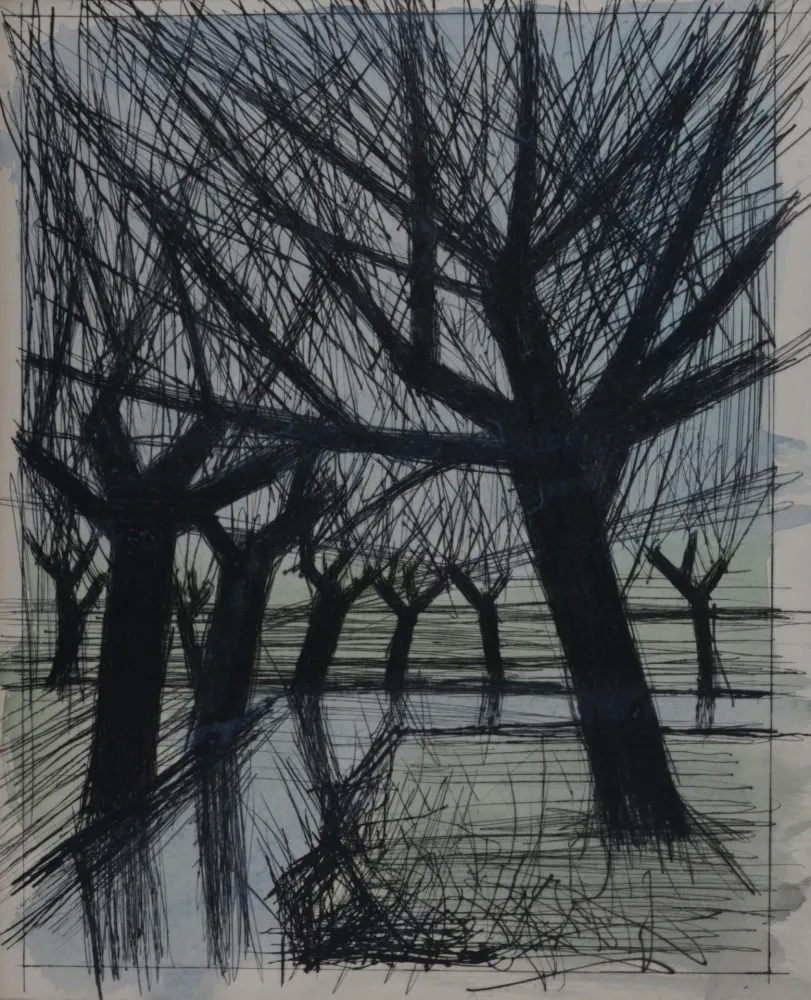 Gravura Buffet - Voyages fantastiques de Cyrano de Bergerac, 1958