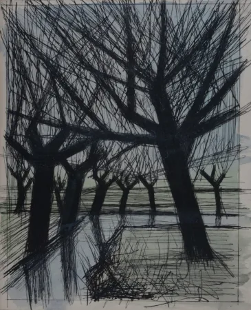 Gravura Buffet - Voyages fantastiques de Cyrano de Bergerac, 1958