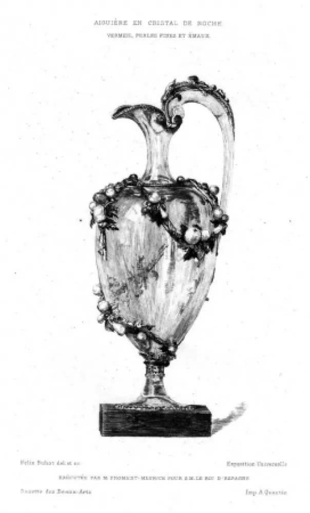 Gravura Buhot - Aiguière en cristal de roche