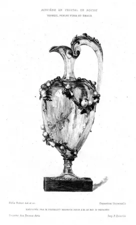 Gravura Buhot - Aiguière en cristal de roche