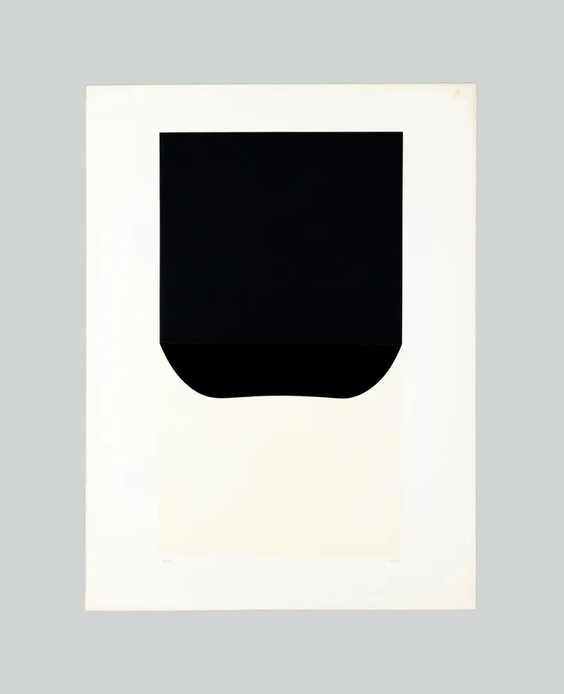 Litografia Burri - Bianchi e neri II-D