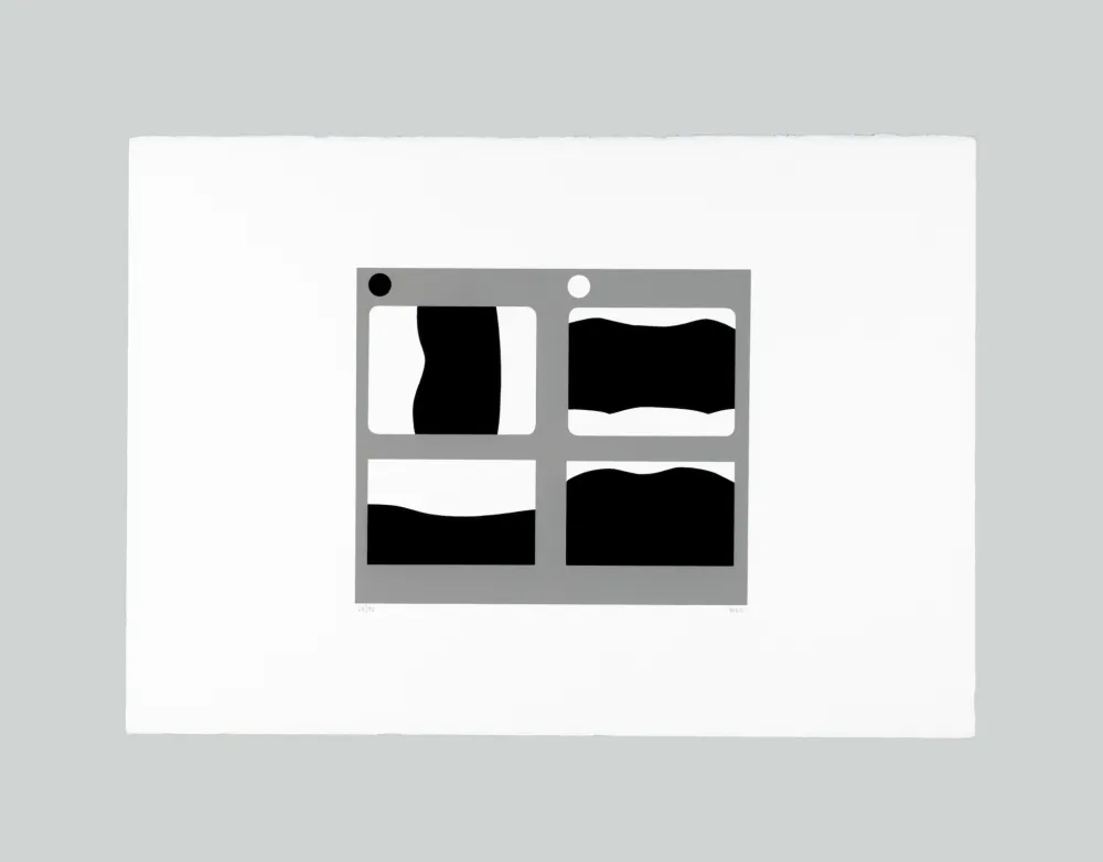 Serigrafia Burri - Lettere C