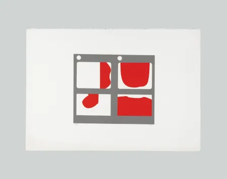 Serigrafia Burri - Lettere E