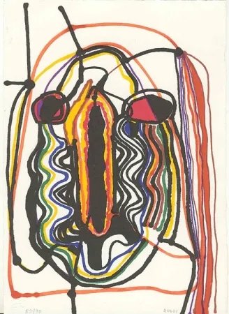 Litografia Burri - Saffo