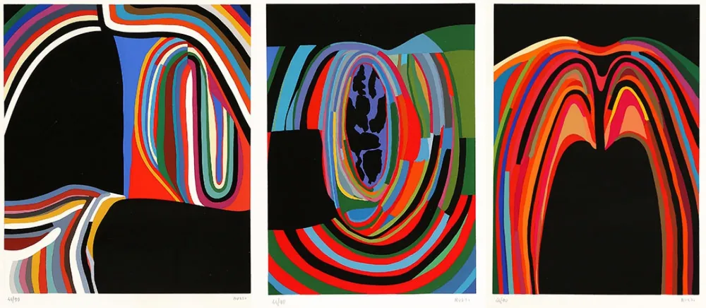 Serigrafia Burri - Trittico B