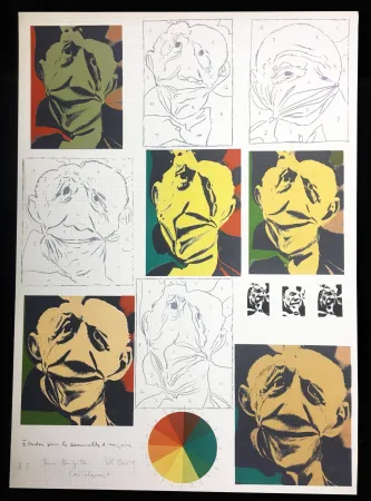 Litografia Bury - Étude pour « Les Demoiselles d’Avignon », 1973.