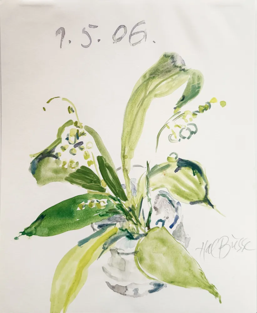 Monotipia Busse - Hal Busse Female artist original watercolour