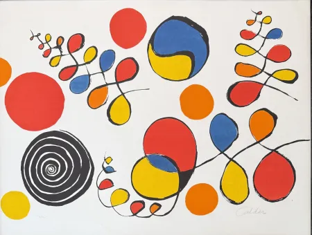 Litografia Calder - Alexander Calder (1898-1976) -Floating Helix -Color lithograph on paper - 1976