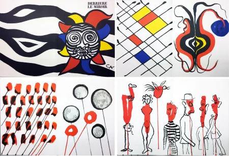 Livro Ilustrado Calder - CALDER OISELEUR DU FER. Derrière Le Miroir n° 156 avec 9 lithographies (1966)