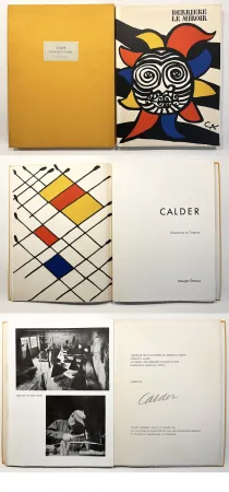 Livro Ilustrado Calder - CALDER OISELEUR DU FER. DERRIÈRE LE MIROIR N° 156 DE LUXE SIGNÉ. 9 lithographies (1966).