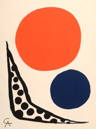 Litografia Calder - Composition, 1965.