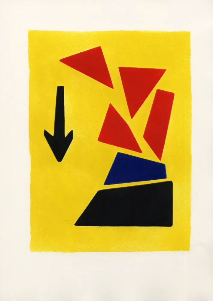 Água-Tinta Calder - FÊTES. 7ème planche de la suite des 7 aquatintes (1971)