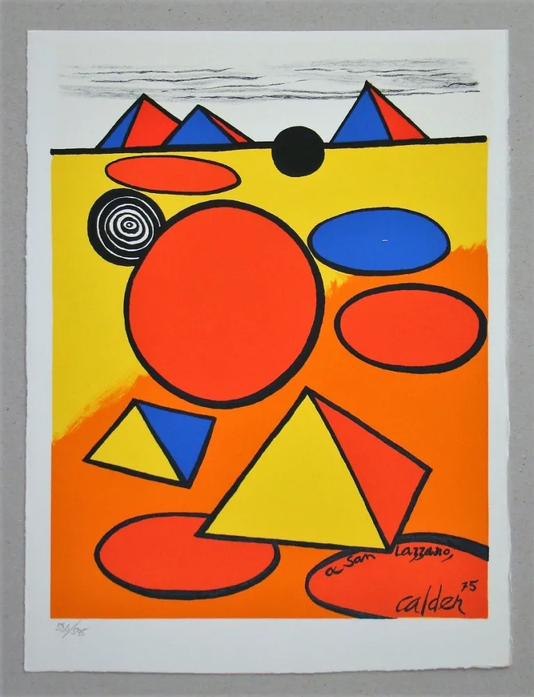 Litografia Calder - Hommage à San Lazzaro