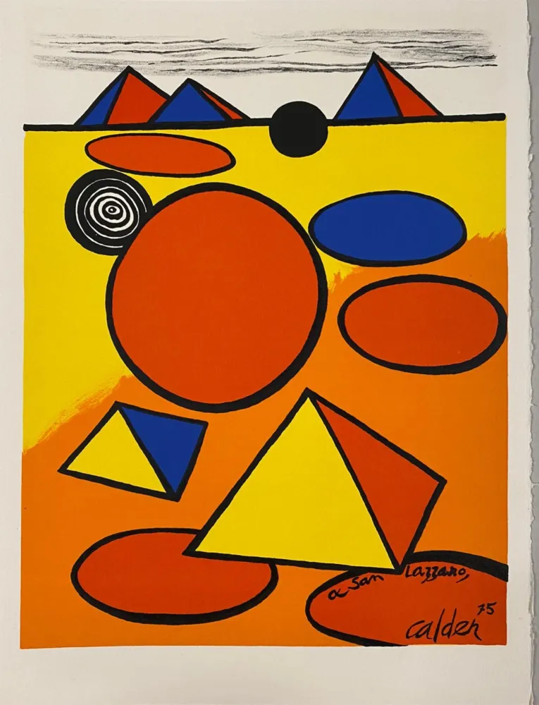 Litografia Calder - Hommage à San Lazzaro