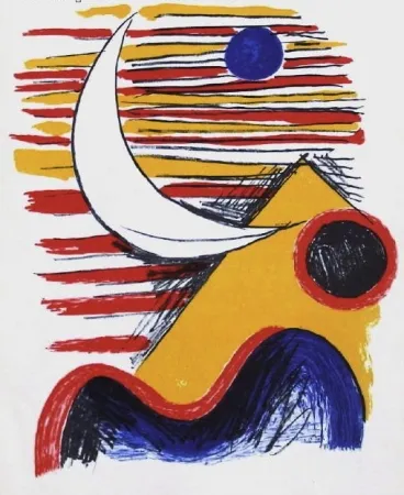 Litografia Calder - La lune et la Montagne
