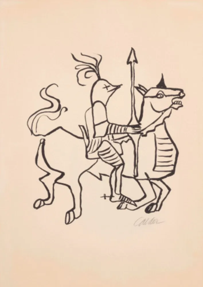 Litografia Calder - Le Chevalier