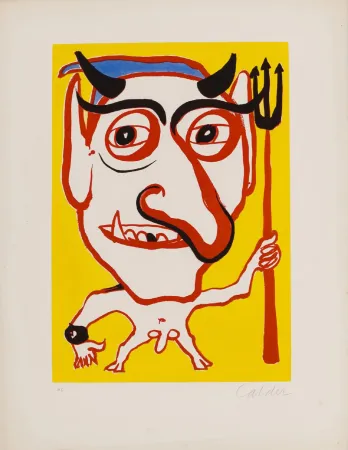 Água-Tinta Calder - Le diable (portrait de Constantin Tacou)