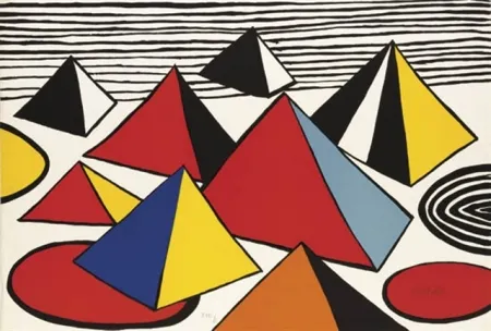 Litografia Calder - Pyramides