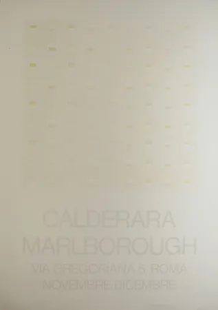 Serigrafia Calderara - Marlborough (SIGNED silkscreen exhibition poster on fine paper)