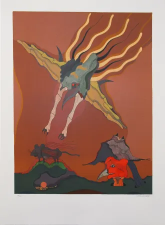 Litografia Camacho  - Catching Bird