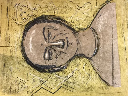 Litografia Campigli - Selbstbildnis