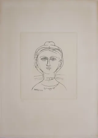 Gravura Campigli - Volto femminile
