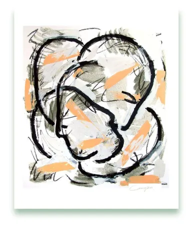 Gravura Canogar - Escena urbana