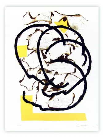 Gravura Canogar - Escena urbana (sin título)