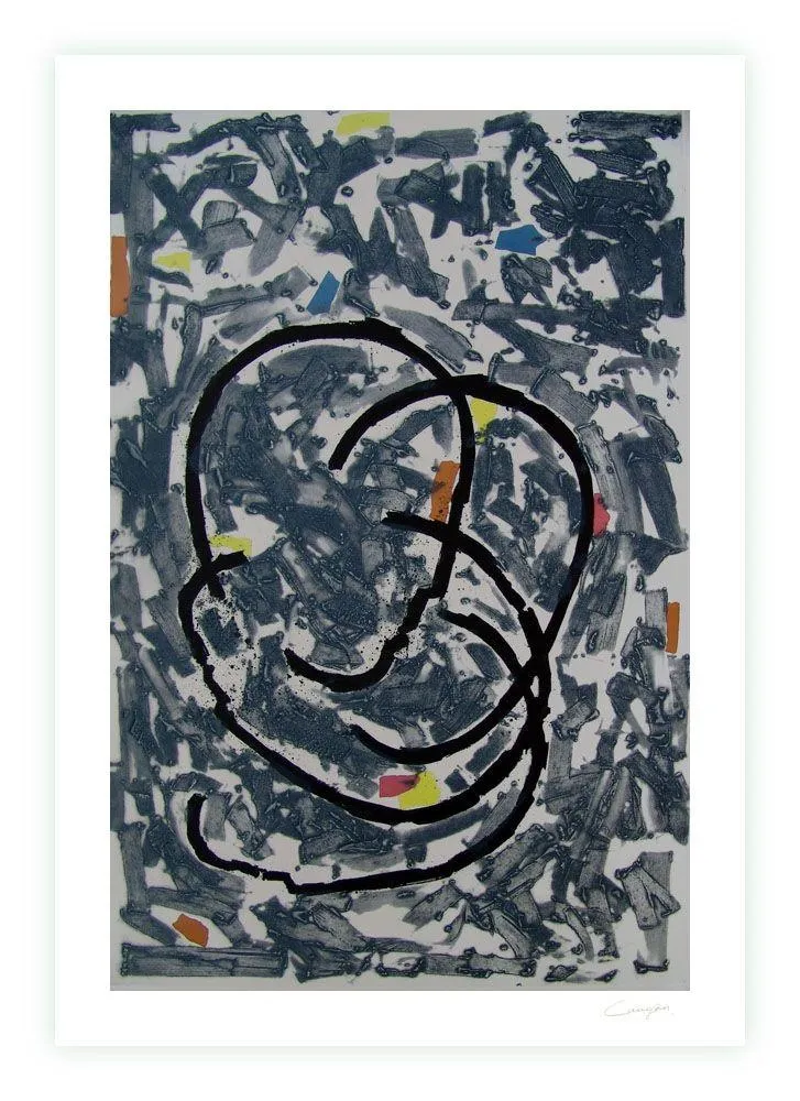 Gravura Canogar - Escena urbana V-3-90