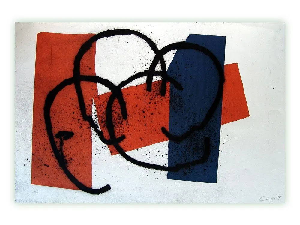 Gravura Canogar - Serie constructivista n-3-90