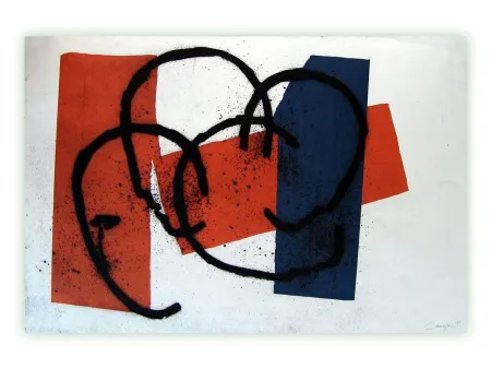 Gravura Canogar - Serie constructivista n-3-90