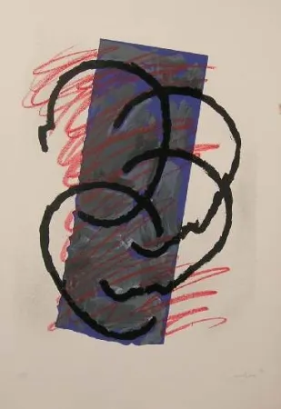 Litografia Canogar - UNTITLED