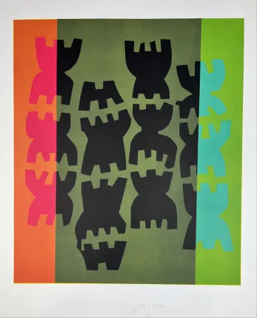 Litografia Capogrossi - Composizione