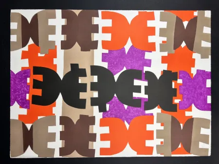 Litografia Capogrossi - Composizione